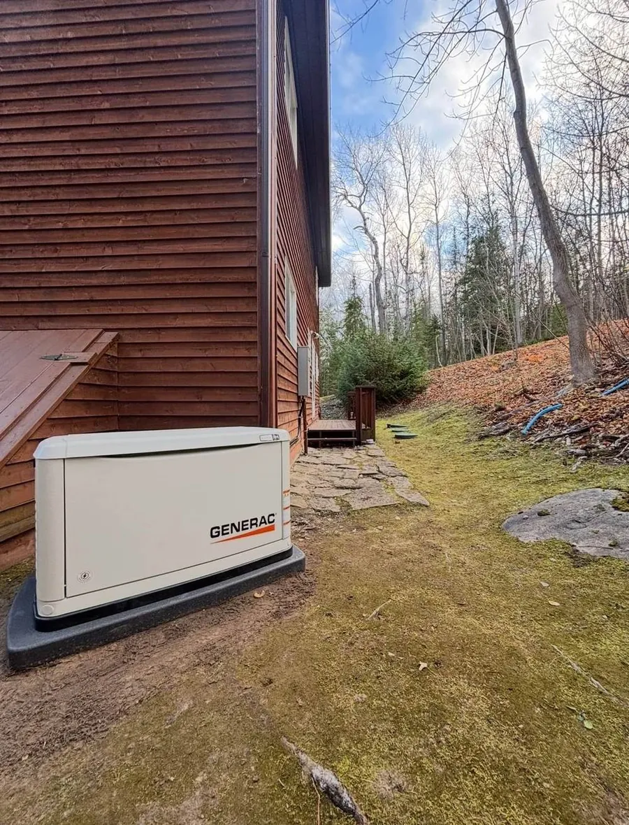 Generac standby generator installed at a rural home by Dunne Power