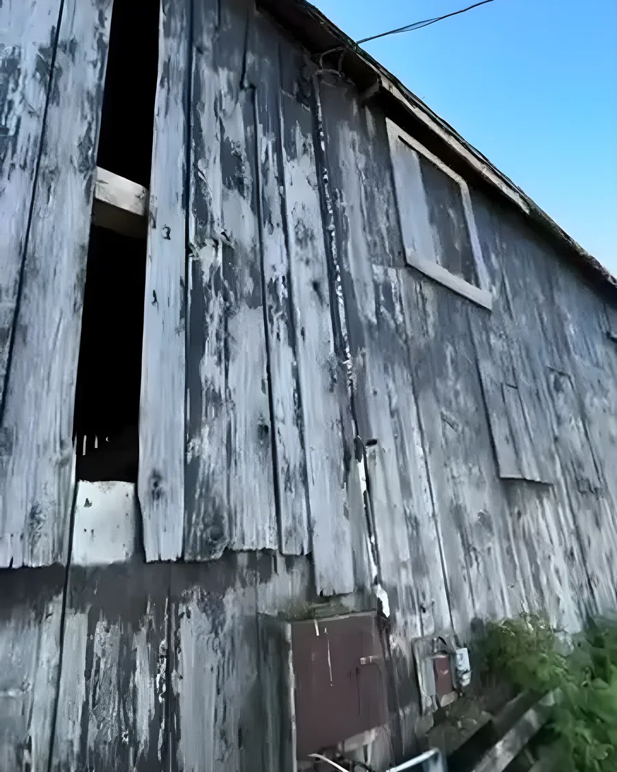 Weatherproof panel on the side of a barn, Dunne Power job