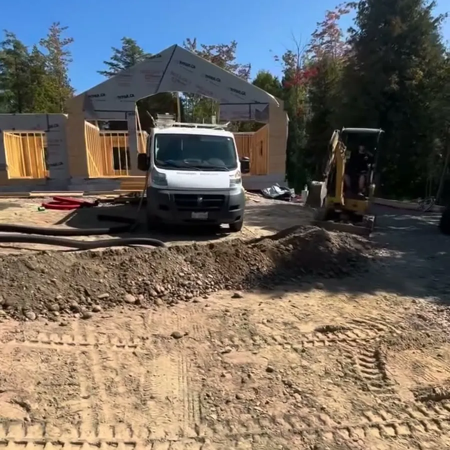 Sauble Beach: 60 metre trench, in and out in one day, step 2: The 60 metre trench dug