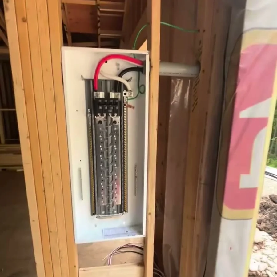 Cape Croker: a new build wired from the ground up, step 2: Panel in, circuits going in