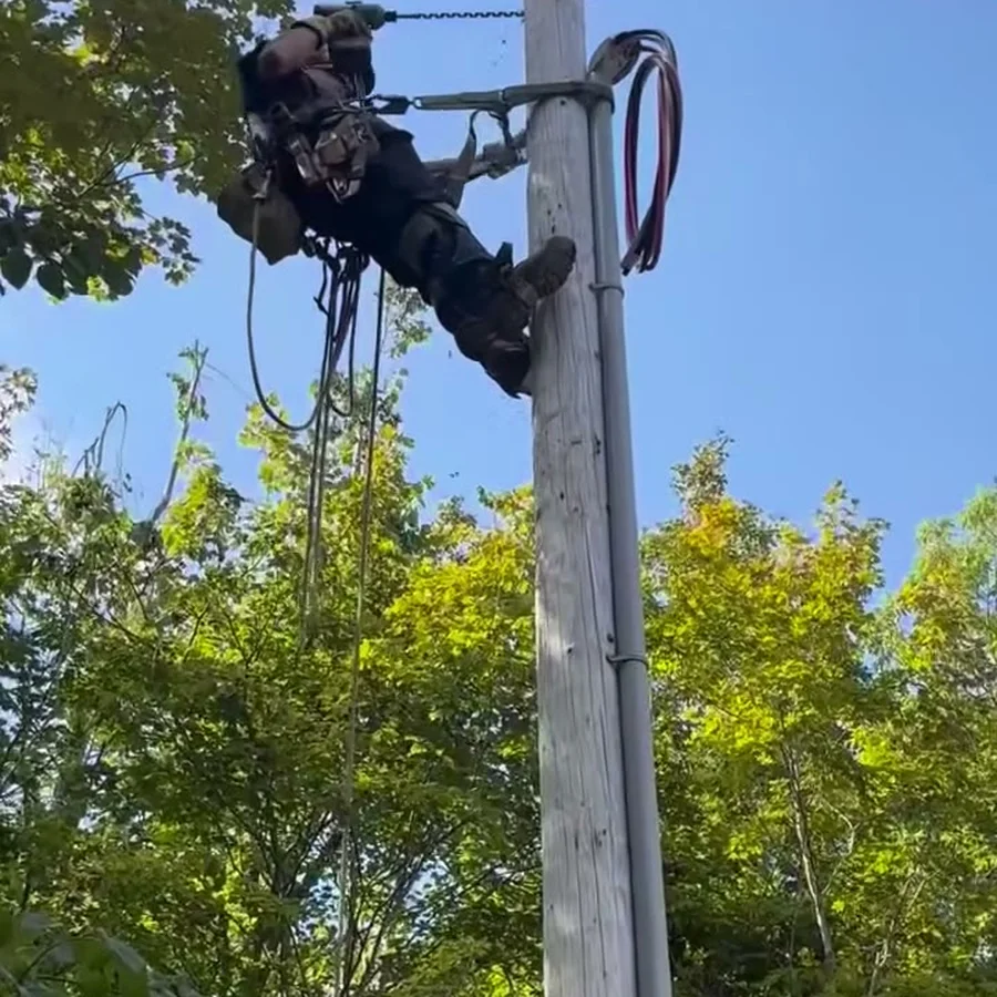 Cape Croker: a new build wired from the ground up, step 3: Tying in at the pole