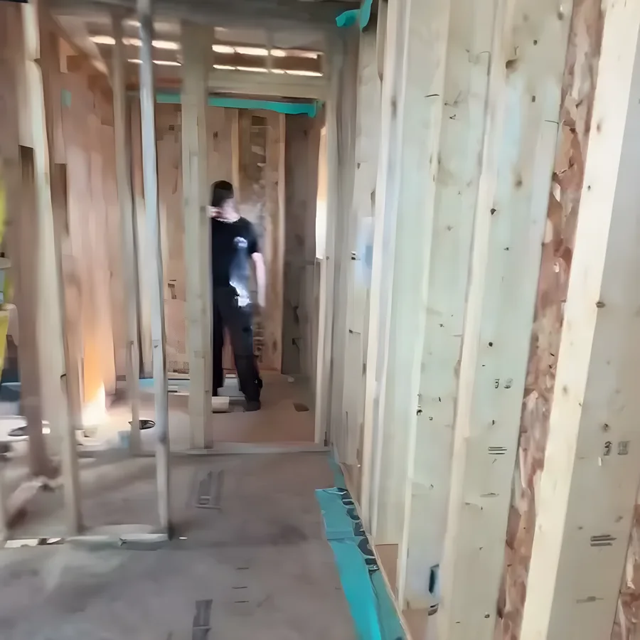 Tobermory: a waterfront new build, rough-in to panel, step 2: Rough-in through the framing